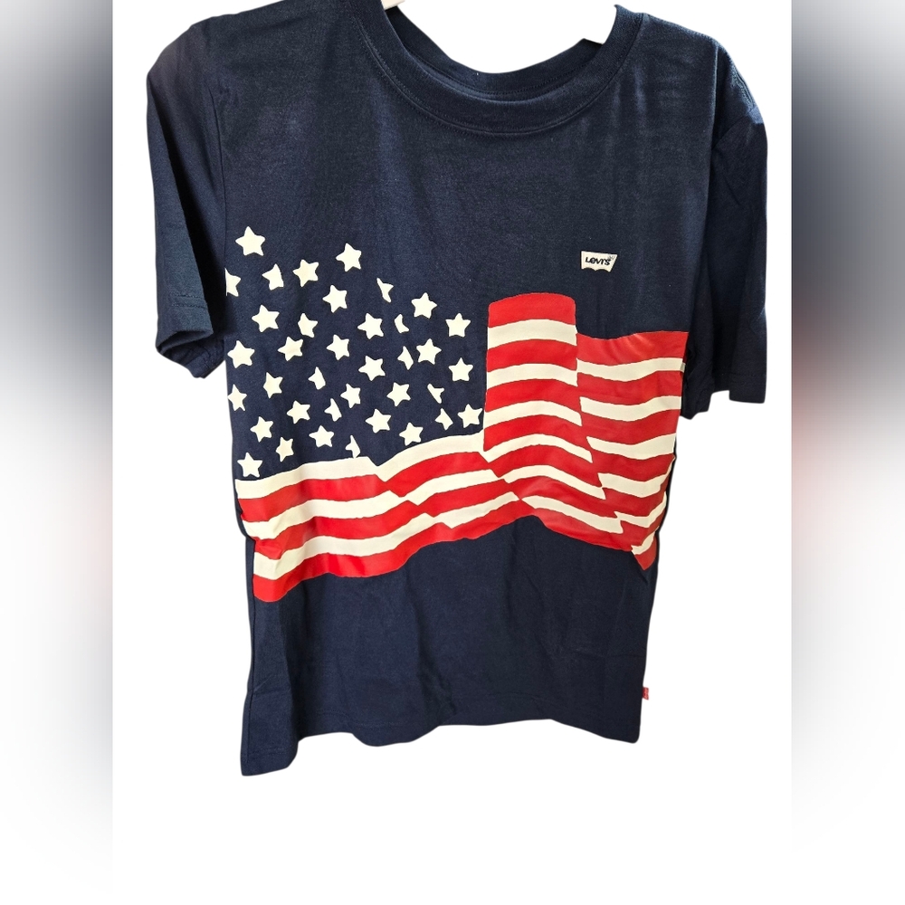 Levi's Kids Navy Blue Flag Tee